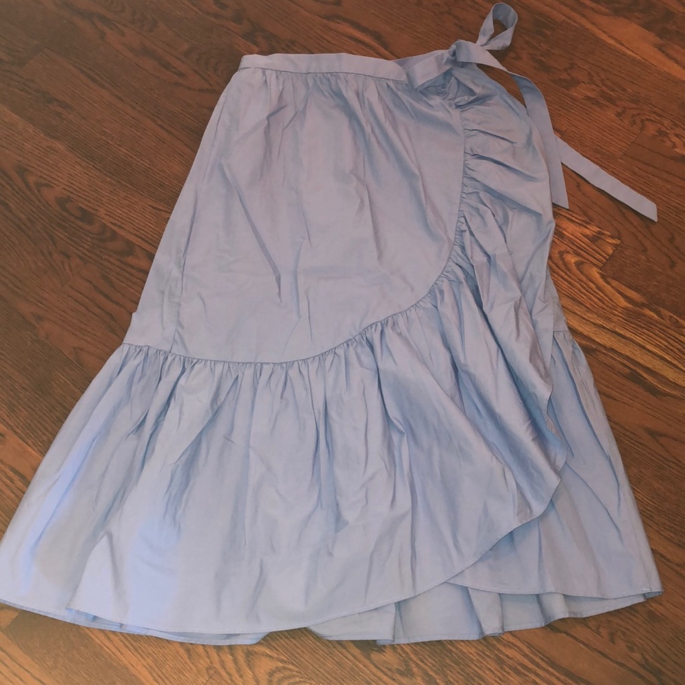 J. Crew Wrap Skirt With Ruffle Trim Size 6